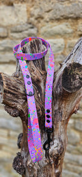 Amethyst - Waterproof BioThane© Neon Splatter Dog Lead