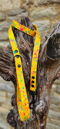 Yellow - Waterproof BioThane© Neon Splatter Dog Lead