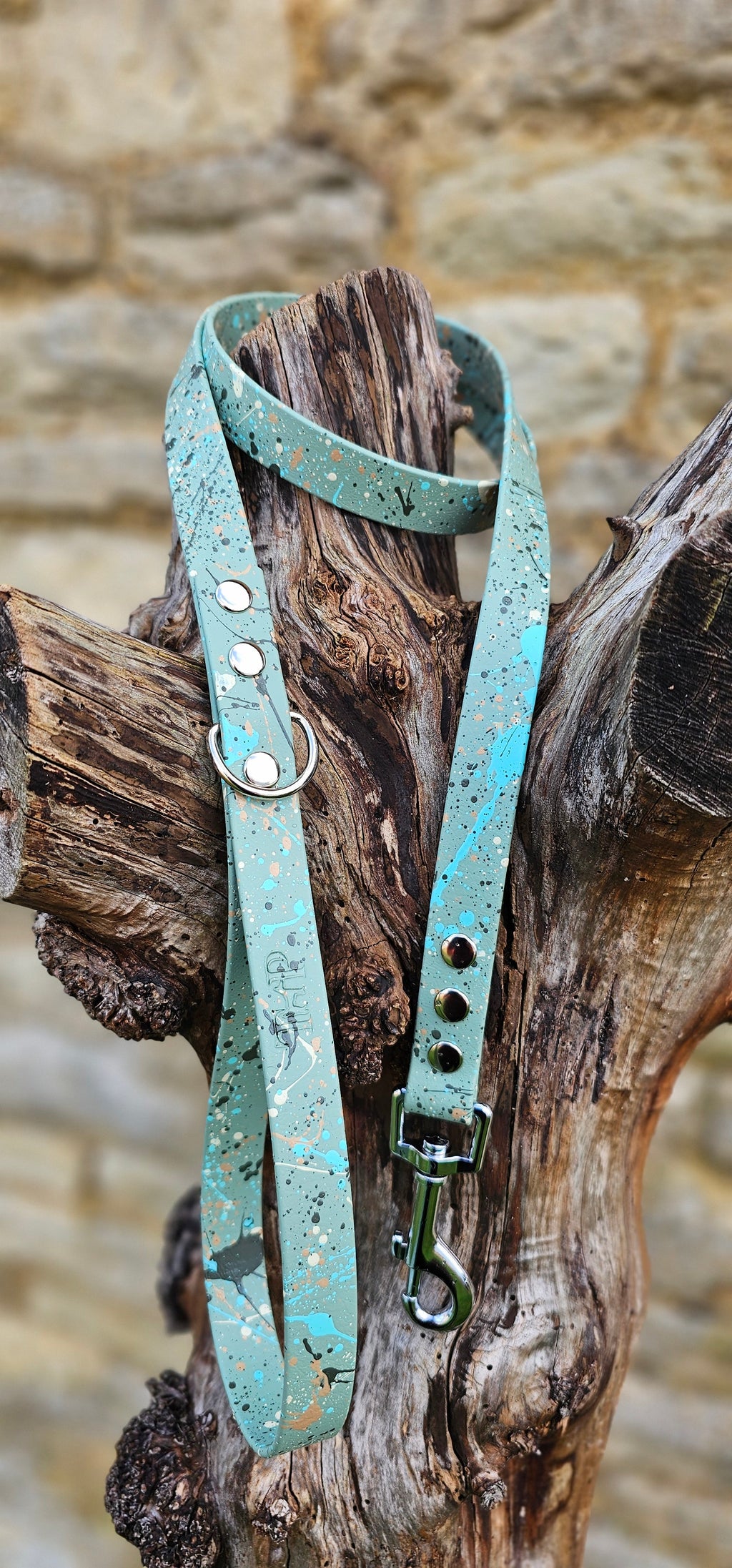 Sage - Waterproof BioThane© Pastel Splatter Dog Lead