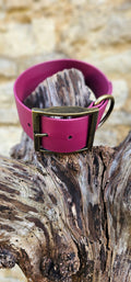 Burgundy - Mighty Paws Waterproof BioThane© Dog Collar