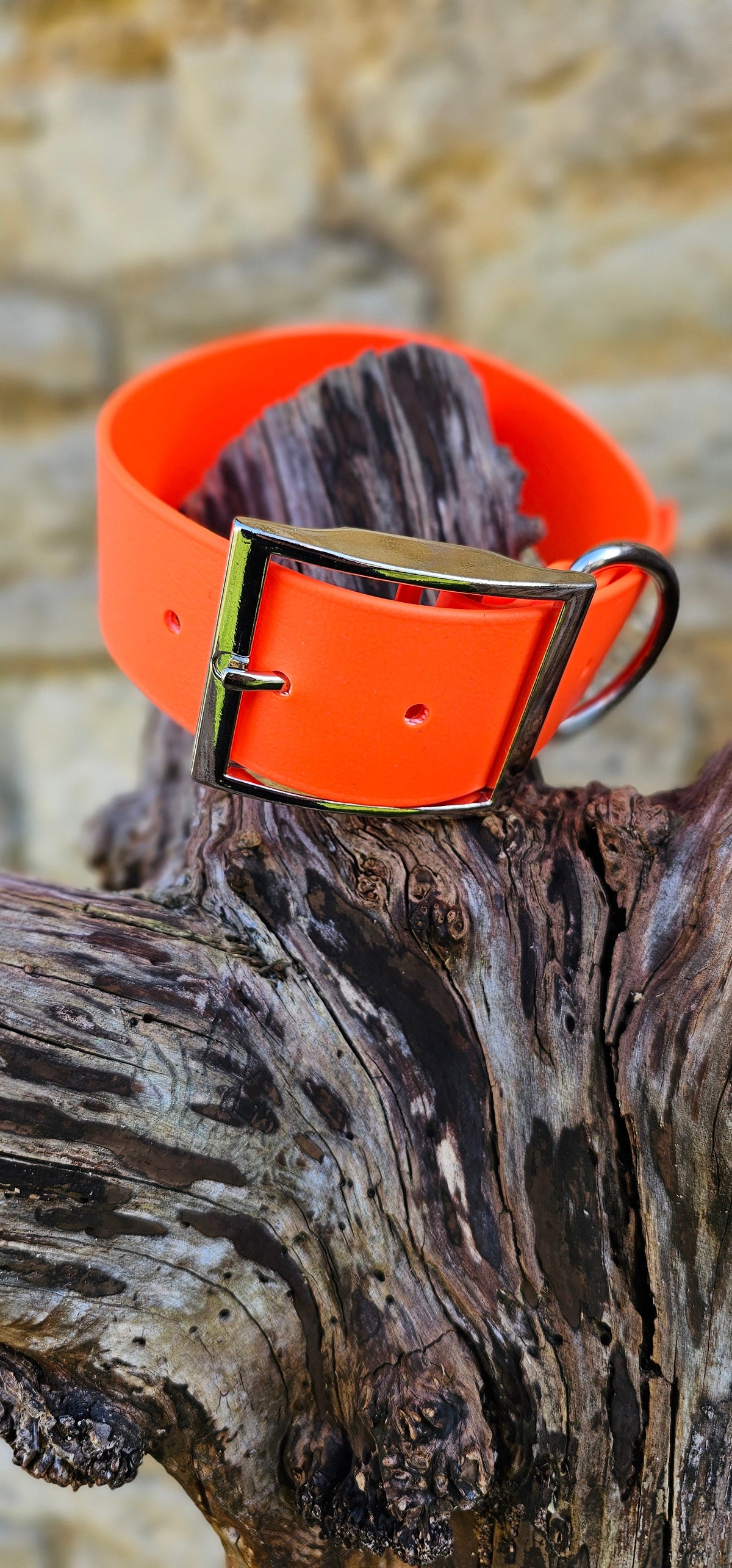 Neon Orange - Mighty Paws Waterproof BioThane© Dog Collar