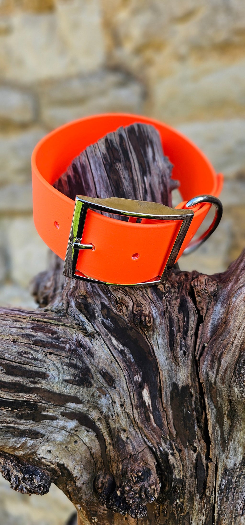 Neon Orange - Mighty Paws Waterproof BioThane© Dog Collar