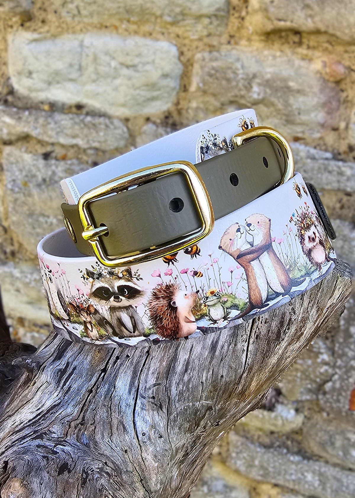 Little Wildlings – Waterproof BioThane® Sighthound Collar / wide-fit Dog Collar