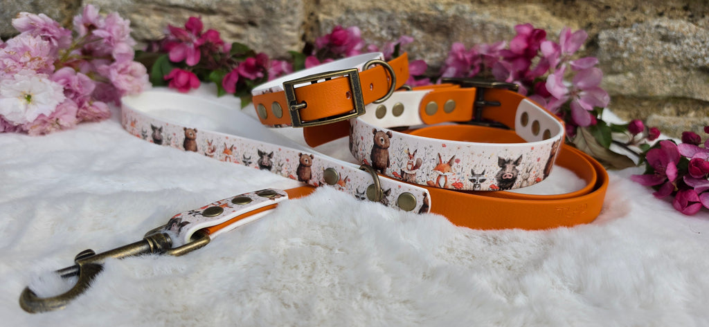 Hello Woodland - Printed Waterproof BioThane© Dog Collar
