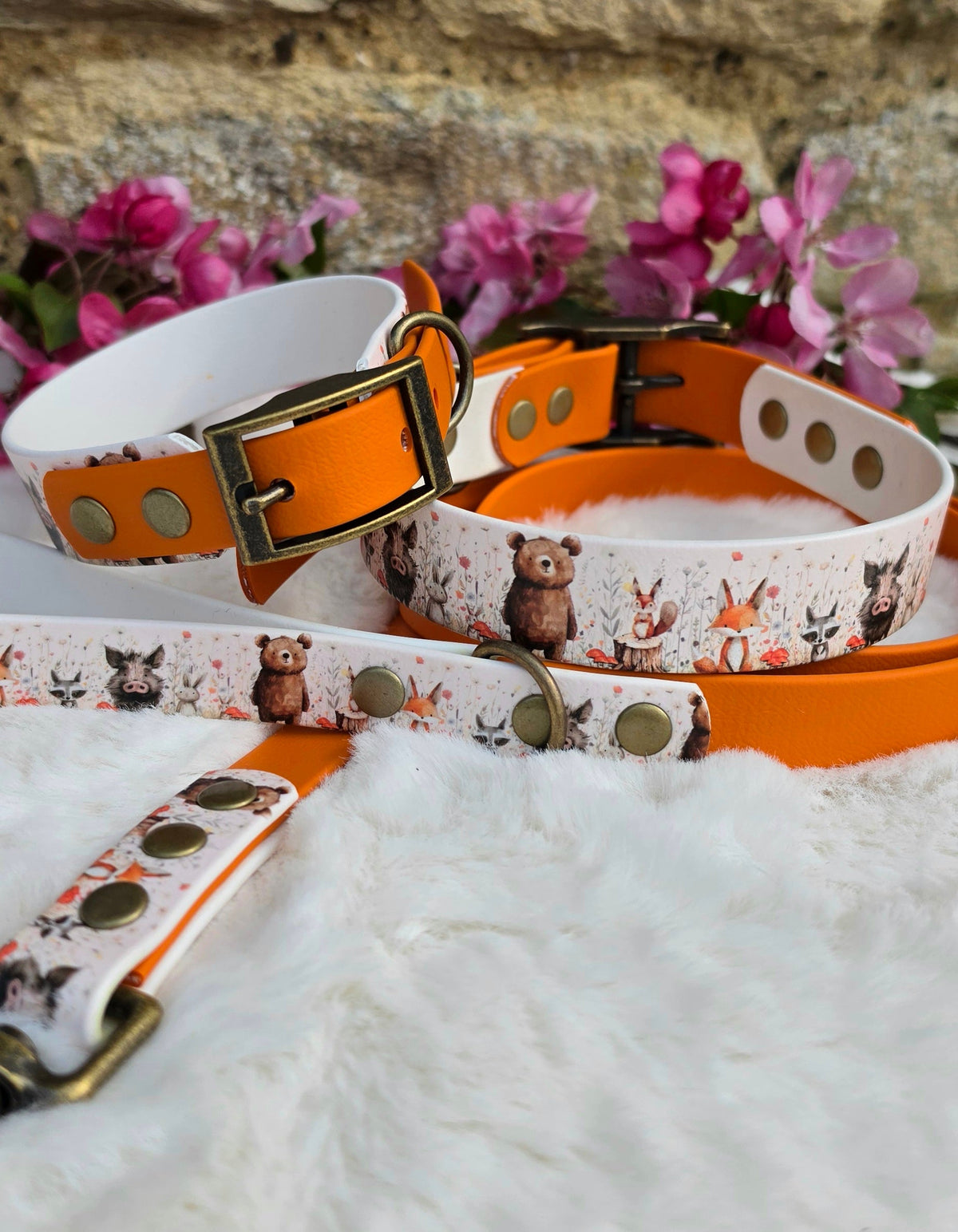 Hello Woodland - Printed Waterproof BioThane© Dog Lead