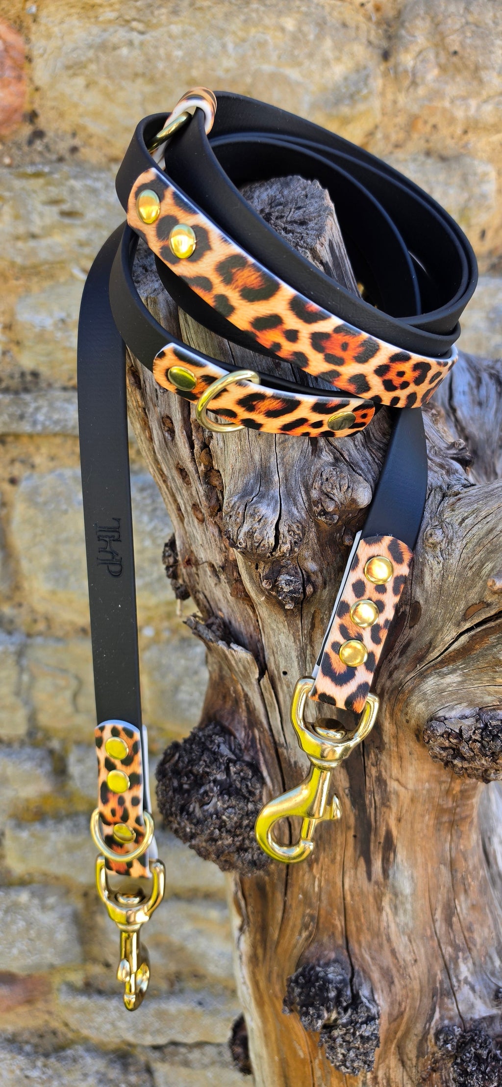 Leopard Print - Waterproof BioThane© handsfree Dog Training Lead