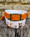 Hello Woodland - Printed Waterproof BioThane© wide-fit Dog Collar