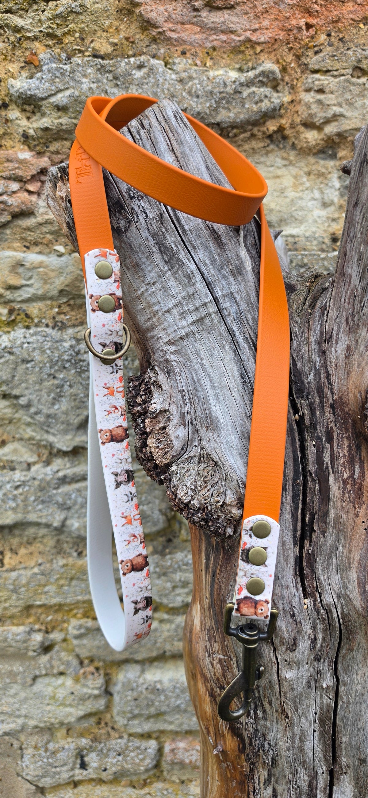 Hello Woodland - Printed Waterproof BioThane© Dog Lead