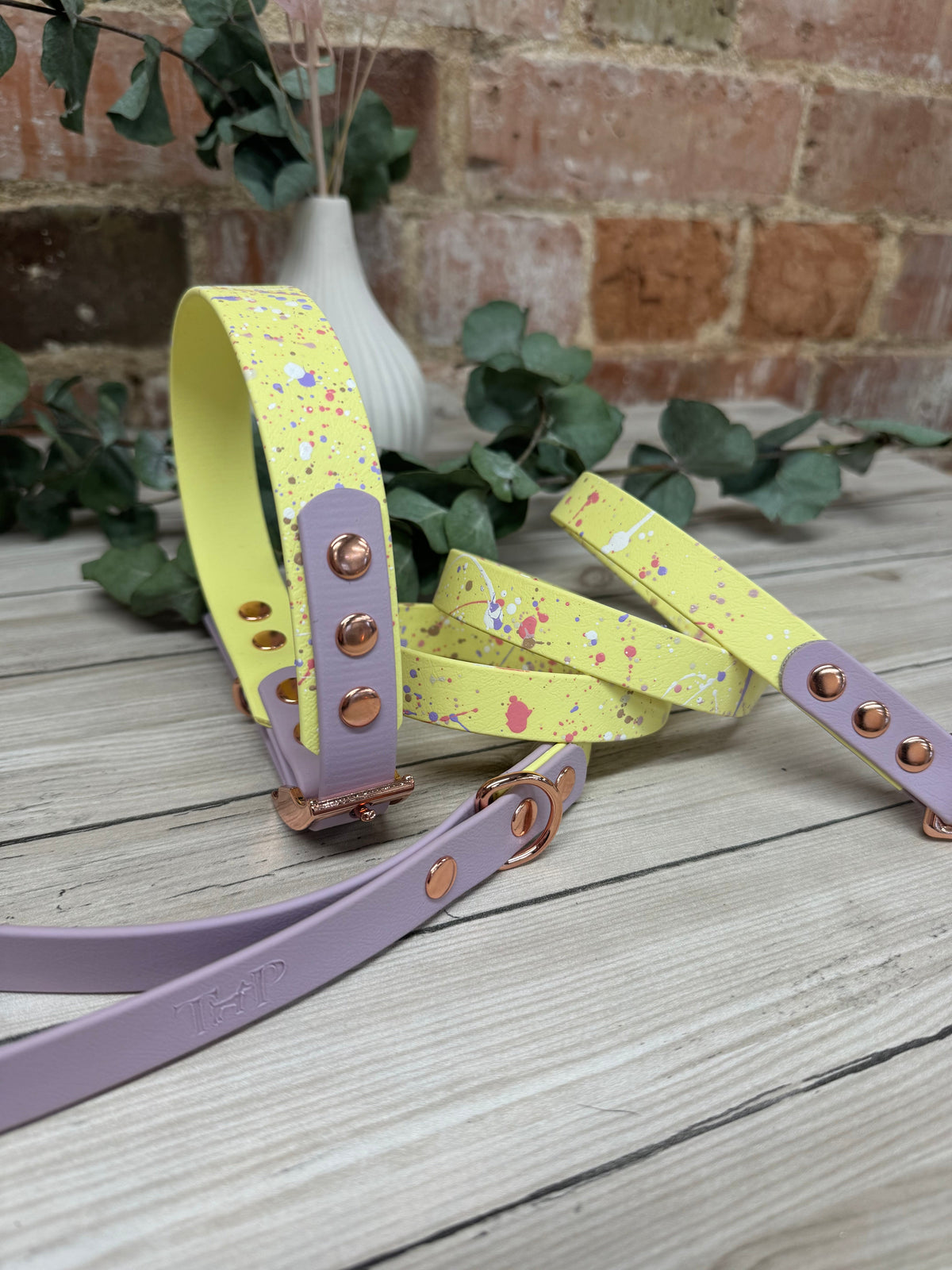 Lavender Lemonade - Waterproof BioThane© Splatter Dog Lead - Pastel Collection