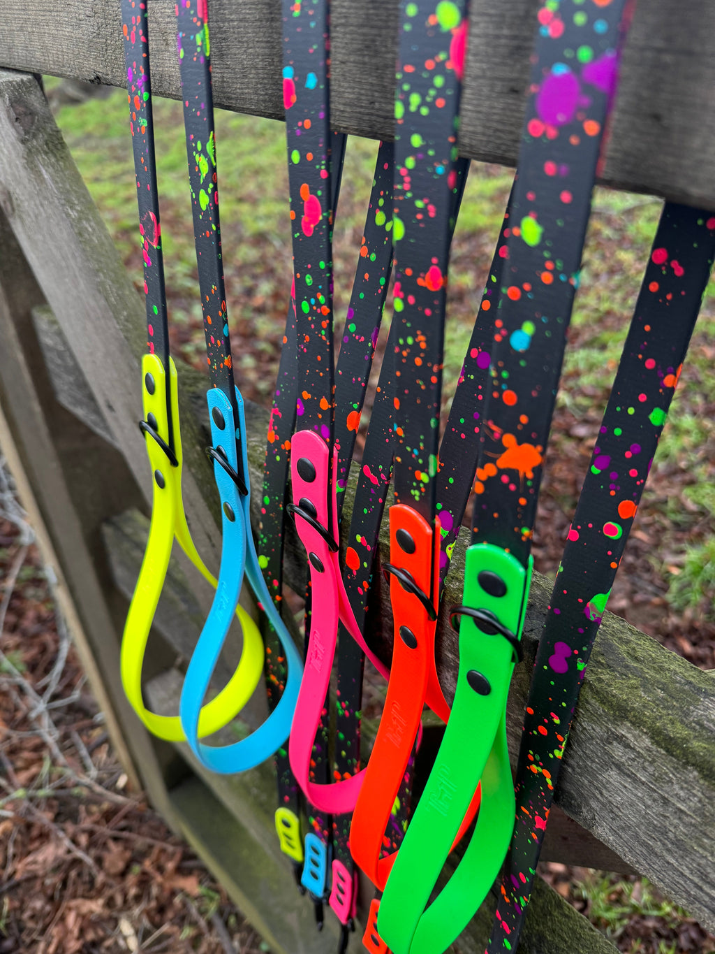 Neon Pink - Waterproof BioThane© Splatter Dog Collar - Neon Collection