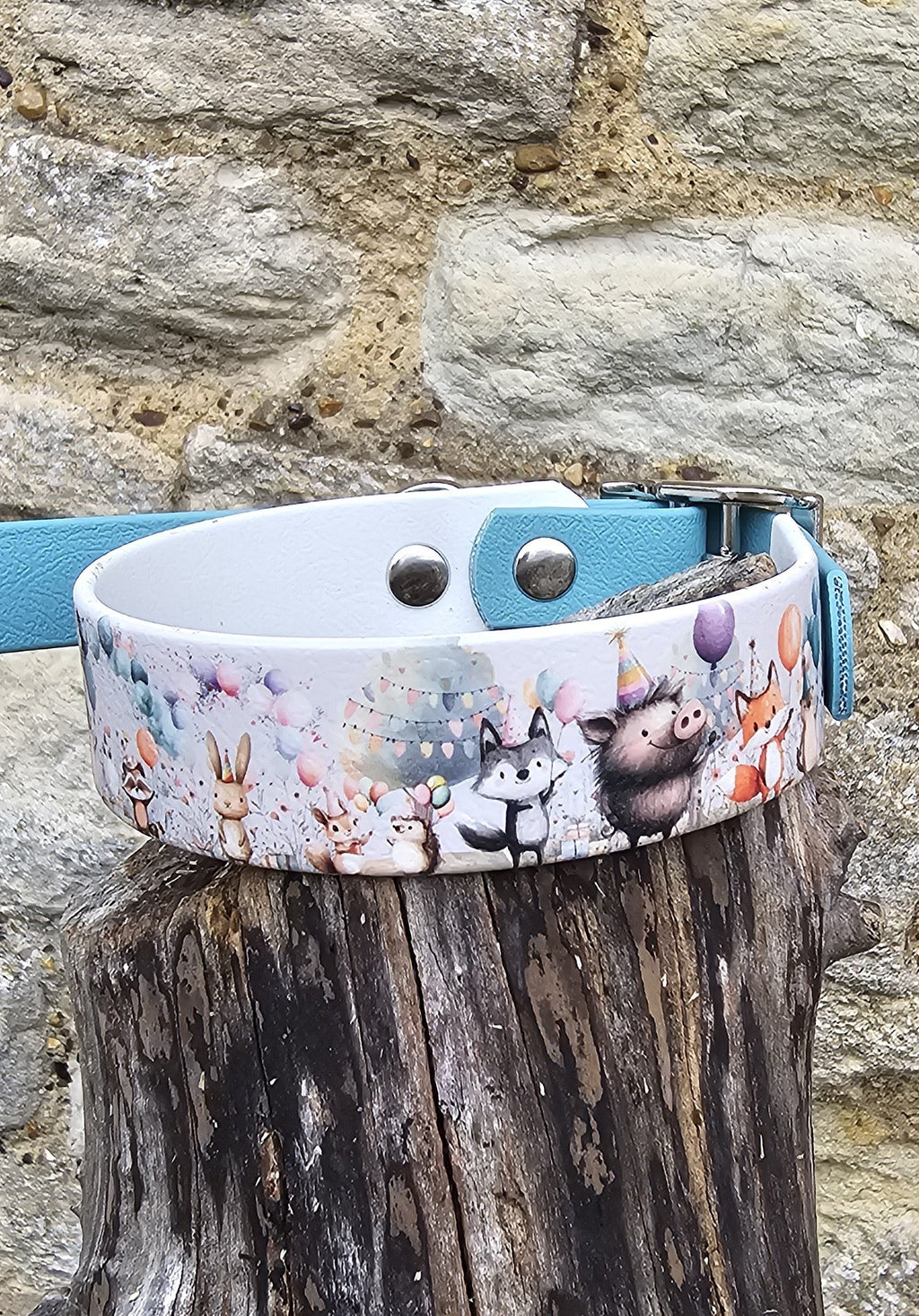 Woodland Party Boy - Printed Waterproof BioThane© Dog Collar