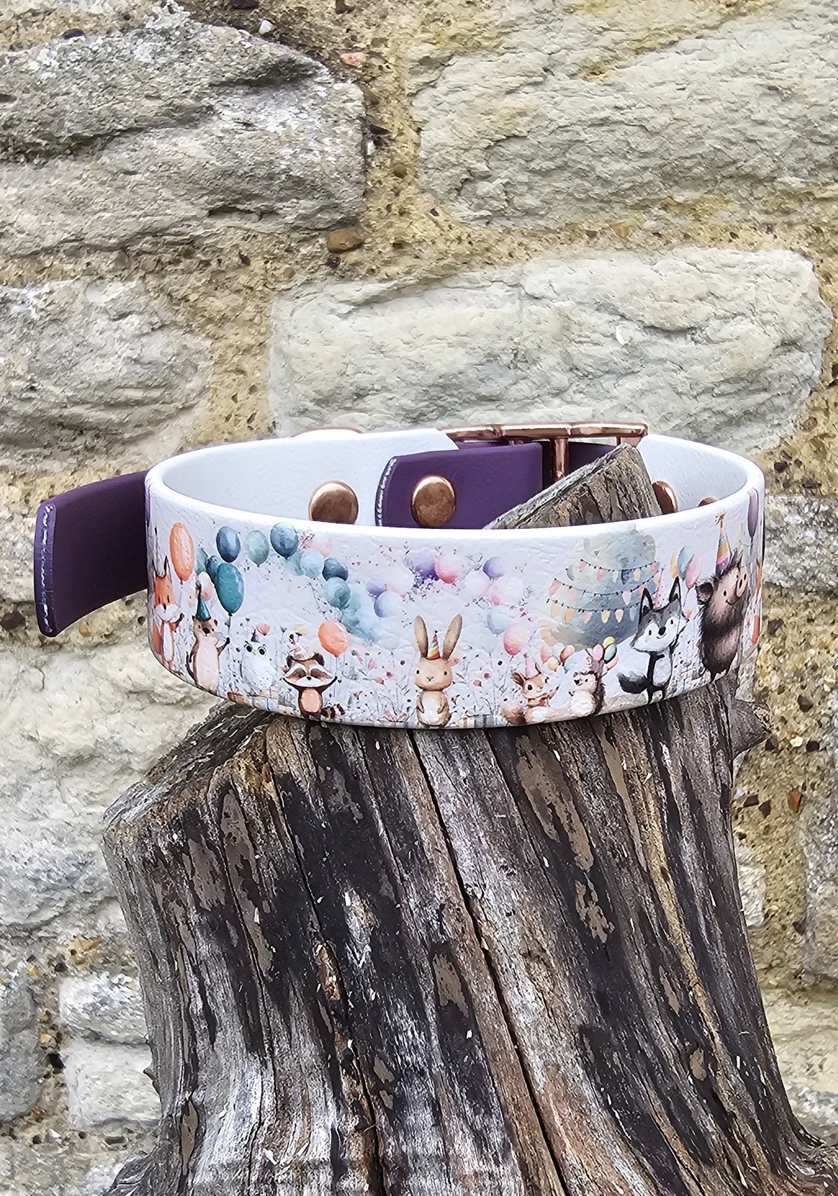 Woodland Party Girl - Printed Waterproof BioThane© Dog Collar